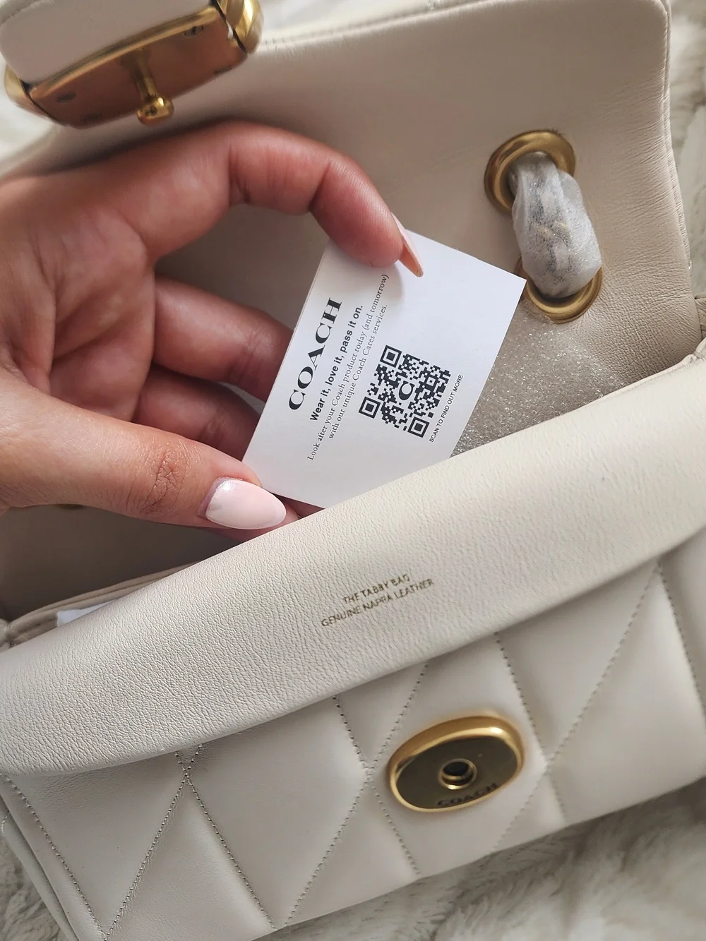 Coach Tabby Shoulder Bag 20 in Cream with Gold Hardware / INVOICE available - Picture 8 of 11